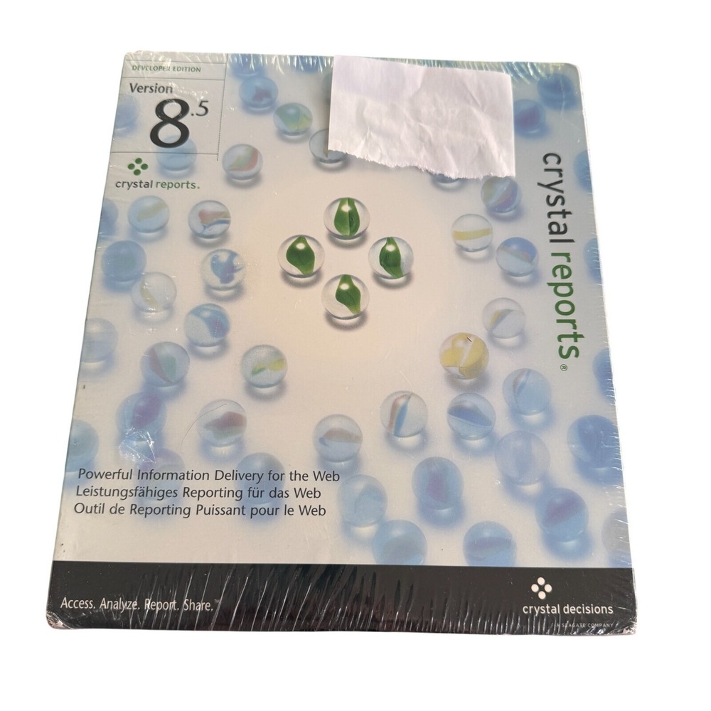 Brand new Crystal Reports Professional Edition 8.5 factory sealed CD ROM